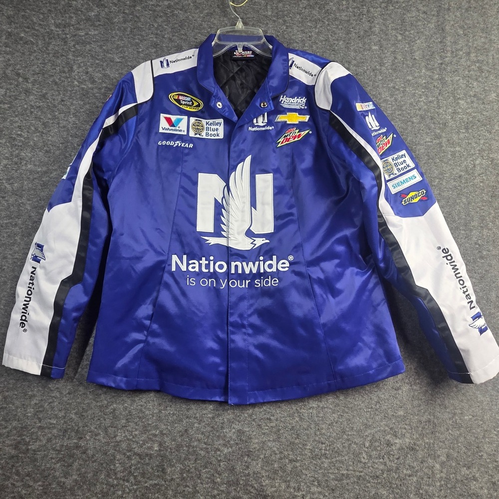 Dale Earnhardt Jr Chase Authentics Jacket Women XL Blue Nationwide NASCAR Racing